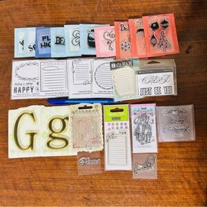 NWOT 24 Assorted Arts & Crafts Stamps Non Used